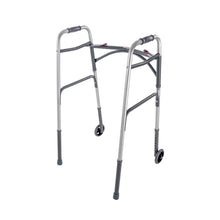 Load image into Gallery viewer, Dynarex Bariatric Dual Release Folding Walker With Wheels