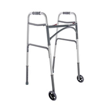 Load image into Gallery viewer, Dynarex Bariatric Dual Release Folding Walker With Wheels