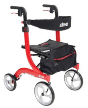 Load image into Gallery viewer, four-wheel rollator walker with seat and hand brakes