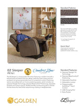 Load image into Gallery viewer, Lift Chair — Golden Technology EZ Sleeper with Twilight Power Lift Chair Recliner