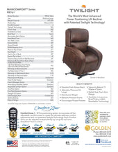 Load image into Gallery viewer, Lift Chair — Golden Technology EZ Sleeper with Twilight Power Lift Chair Recliner