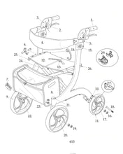 Load image into Gallery viewer, Nitro Aluminum Rollator, 10" Casters