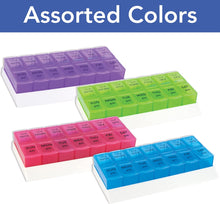Load image into Gallery viewer, Apex 7 Day AM/PM Pill Tray Assorted Colors
