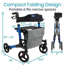 Load image into Gallery viewer, Vive Foldable Rollator T Series