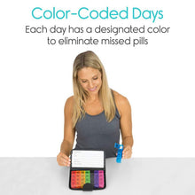 Load image into Gallery viewer, Vive Pill Organizer with Pill Splitter