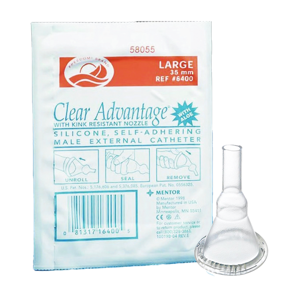 Male External Catheter Clear Advantage® Self-Adhesive Strip Silicone X-Large