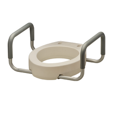 Load image into Gallery viewer, Elongated Toilet Seat Riser with Arms (ITEM # 8343-R)