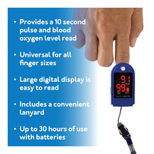 Load image into Gallery viewer, Roscoe OTC Fingertip Pulse Oximeter Includes Lanyard