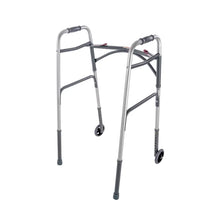Load image into Gallery viewer, Dynarex Bariatric Dual Release Folding Walker With Wheels
