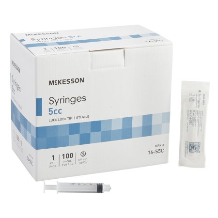 McKesson General Purpose Syringe McKesson 5 mL Luer Lock Tip Without Safety