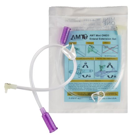Bolus Enteral Feeding Extension Tube Set Mini ONE® 12 Inch, Purple