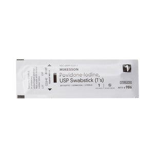 Impregnated Swabstick McKesson 10% Strength Povidone-Iodine Individual Packet Sterile