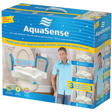 Load image into Gallery viewer, Drive AquaSense 3-in-1 Contoured Raised Toilet Seat
