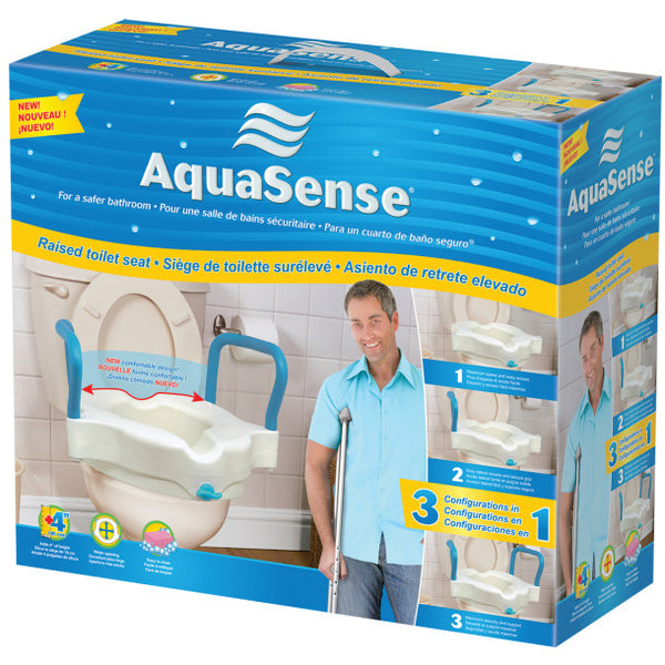 Drive AquaSense 3-in-1 Contoured Raised Toilet Seat