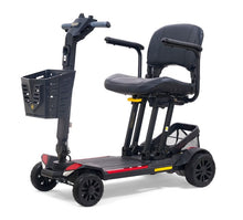 Load image into Gallery viewer, Golden Technologies Buzzaround mobility scooter with padded seat and front basket
