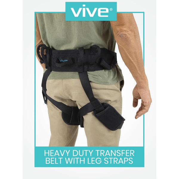 VIVE Heavy Duty Transfer Belt With Leg Straps
