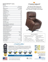 Load image into Gallery viewer, Lift Chair — Golden Technology EZ Sleeper with Twilight Power Lift Chair Recliner
