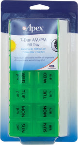 Apex 7 Day AM/PM Pill Tray Assorted Colors