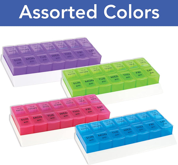 Apex 7 Day AM/PM Pill Tray Assorted Colors