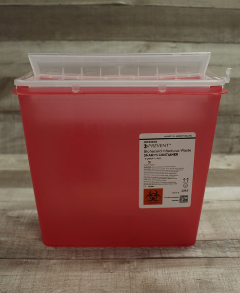 McKesson Biohazard Infectious Waste Sharps Container