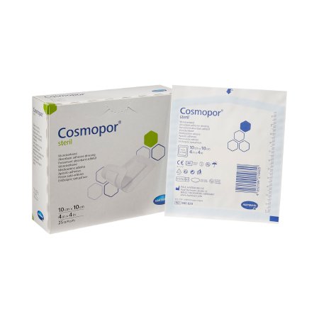 Adhesive Dressing Cosmopor® 4 X 4 Inch Nonwoven Square White Sterile