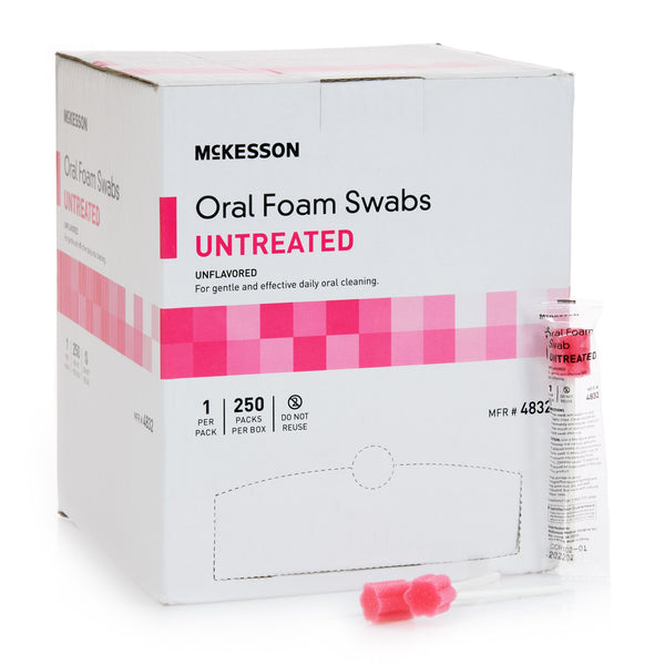 McKesson Oral Foam Swab - Untreated