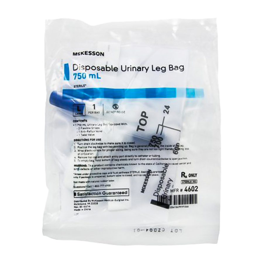 Mckesson Disposable Urinary Leg Bag 750ML