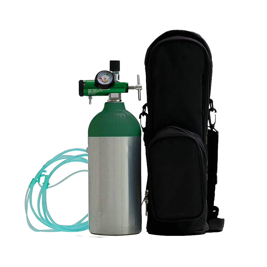 Oxygen Tanks with Regulator and Hand Cart