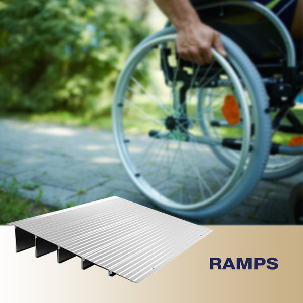 Portable folding suitcase wheelchair ramp