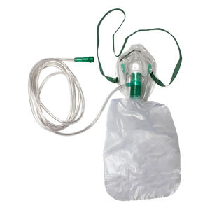 Sunset Healthcare Non-Rebreather O2 Mask w/ 7ft Tubing and Reservoir Bag
