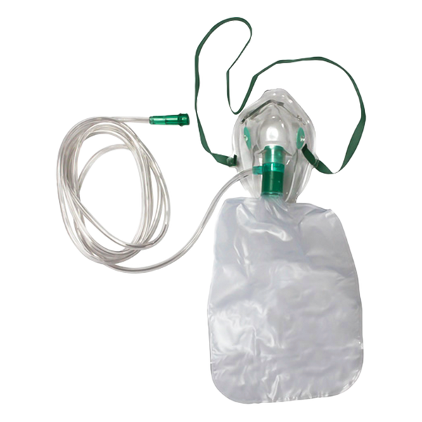 Sunset Healthcare Non-Rebreather O2 Mask w/ 7ft Tubing and Reservoir Bag