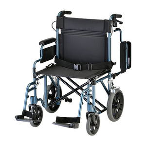 NOVA HD 22″ Transport Chair with 12″ Rear Wheels