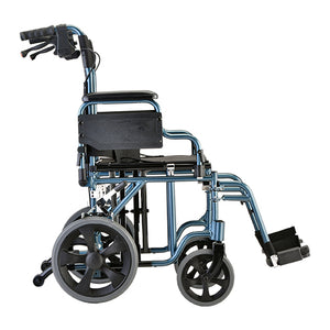 NOVA HD 22″ Transport Chair with 12″ Rear Wheels