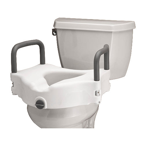 Raised Toilet Seat with Detachable Arms (ITEM # 8353-R)