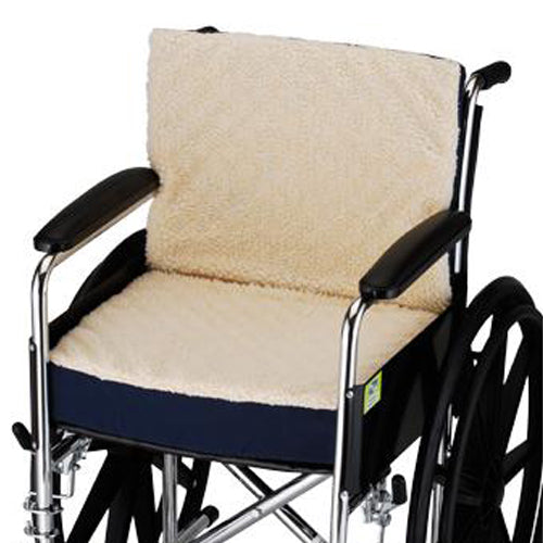 Convoluted Seat/Back Wheelchair Cushion with Fleece Cover (ITEM # 2658-3)