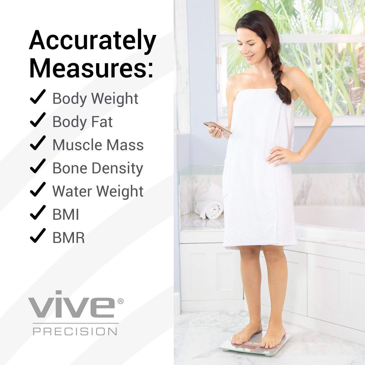 Vive Health Smart Body Fat Scale Black
